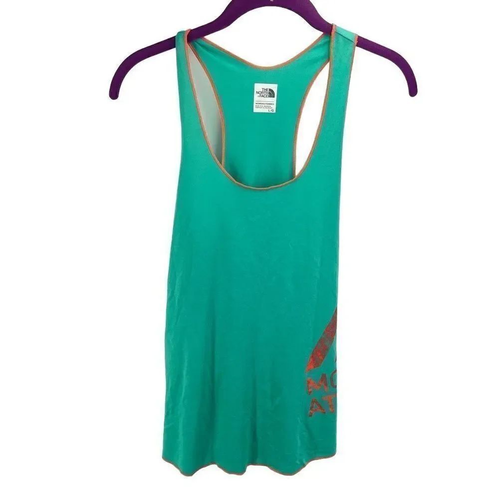 The North Face Women's Mountain Athletics Tank Top Racerback Shirt Green Large